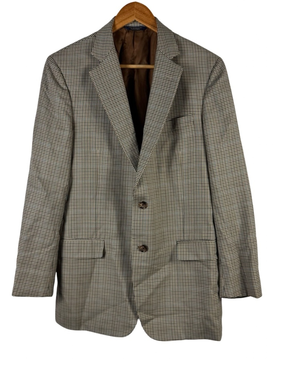 Brooks Brothers Blazer Mens 40R Houndstooth 1818 Fitzgerald Full Canvas Drago